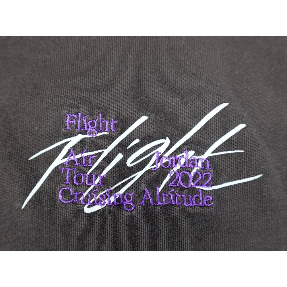 Jordan Flight Long Sleeve T-Shirt Mens Medium Black Sample 2022 Air Tour Graphic